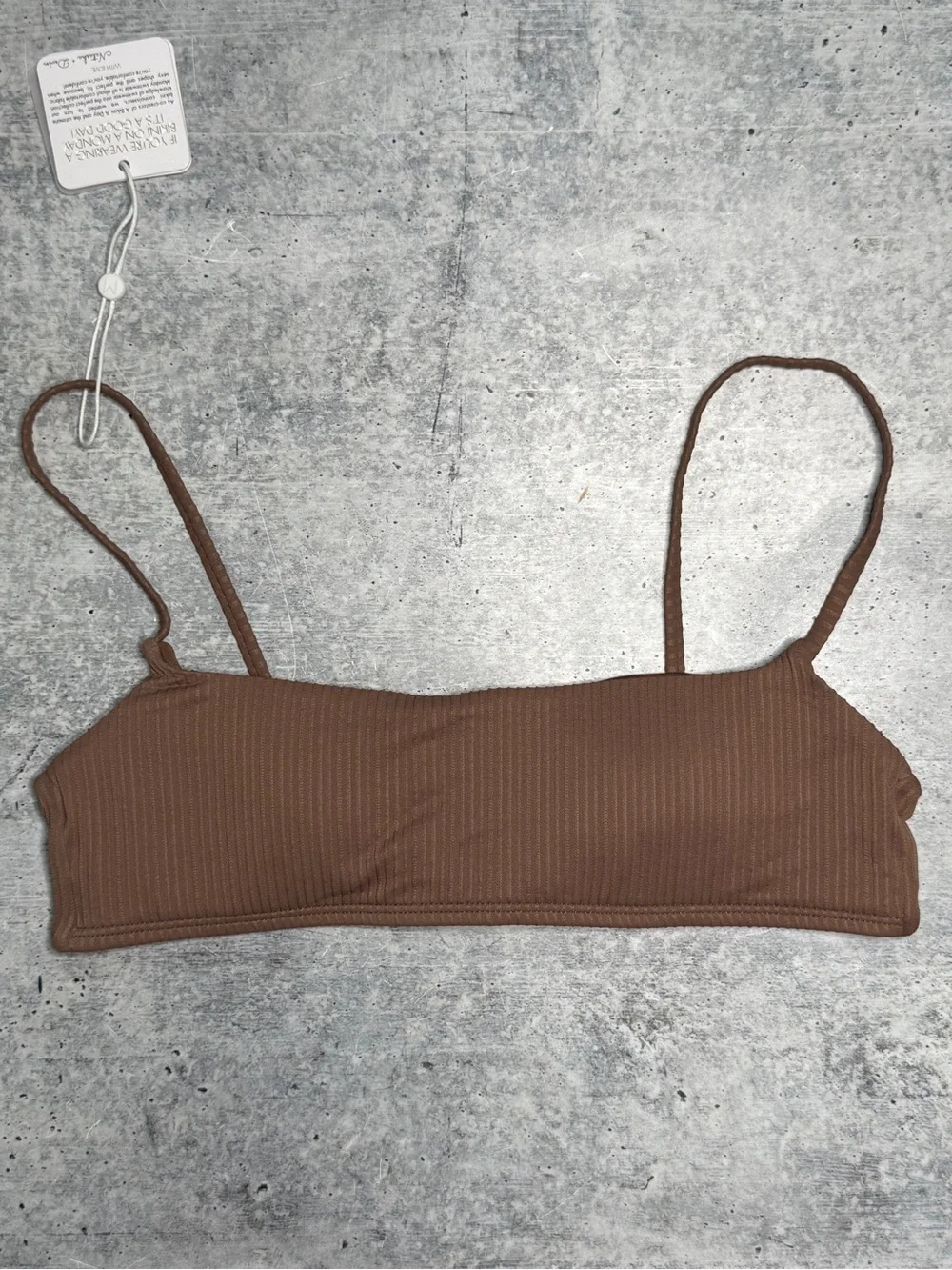 Monday Swimwear Ribbed Swim Top S